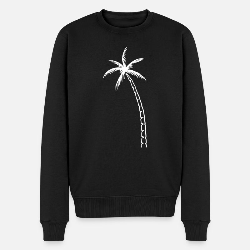 Palme Palm - Männer Premium Bio Pullover - Schwarz