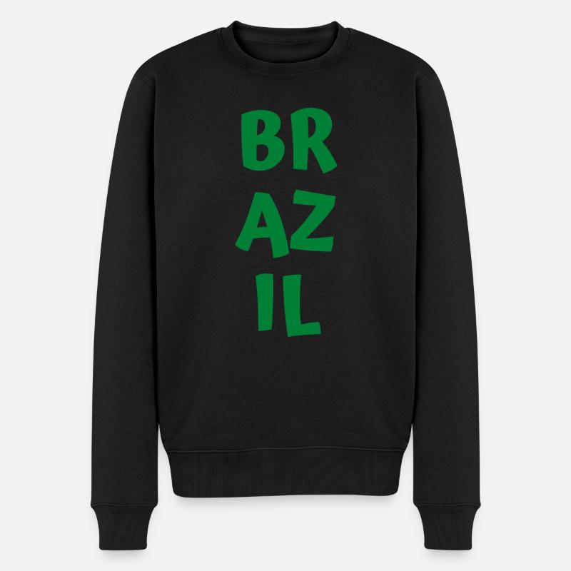 Brazil - Männer Premium Bio Pullover - Schwarz