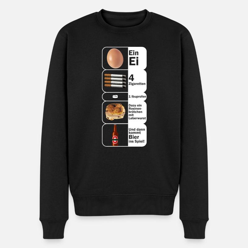 4 Zigaretten - Männer Premium Bio Pullover - Schwarz