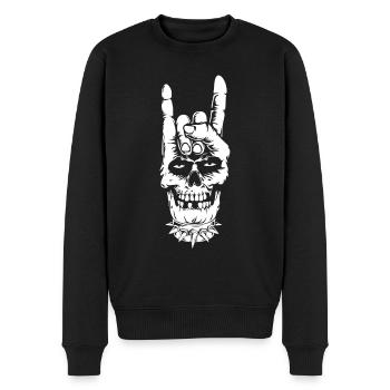 Heavy Metal Hand Sign - Pull Premium bio Homme - noir - Devant - Nico (187cm)