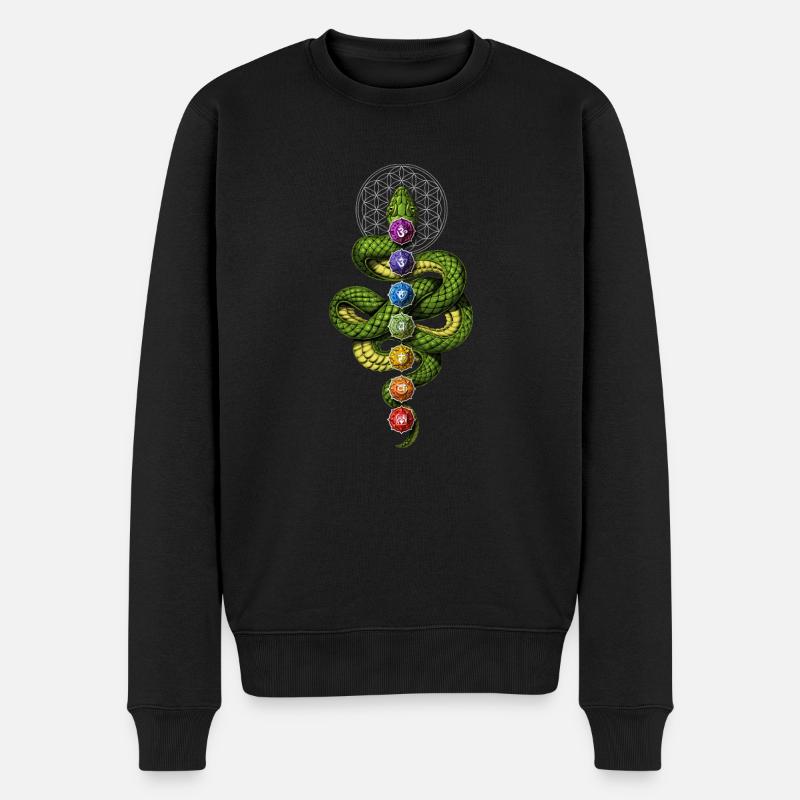 Kundalini Chakras - Pull Premium bio Homme - noir