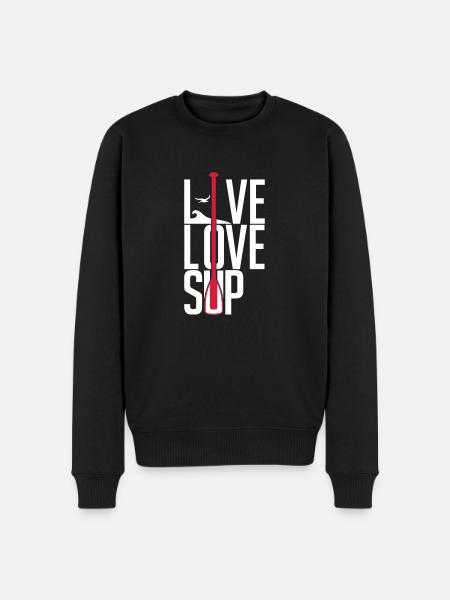 SUP - Live love SUP - Pull Premium bio Homme - noir