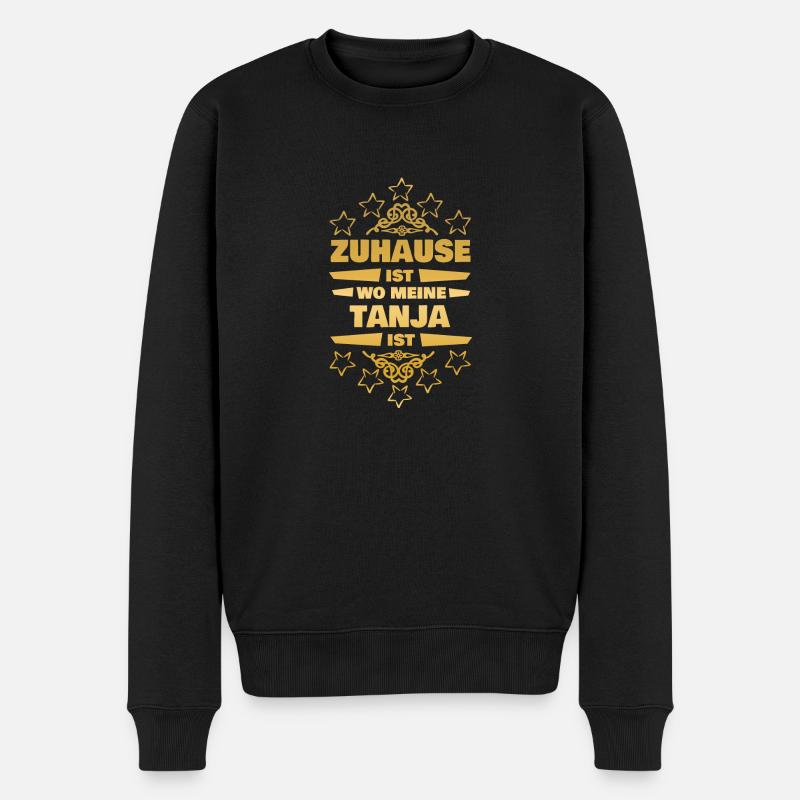 Tanja - Männer Premium Bio Pullover - Schwarz