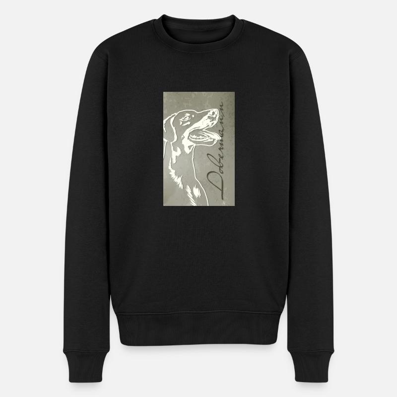 Handyhüllen Dobermann - Männer Premium Bio Pullover - Schwarz