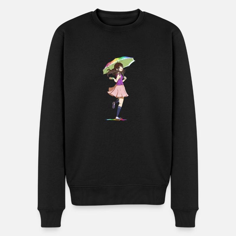 Rainbow Girl 2 - Männer Premium Bio Pullover - Schwarz