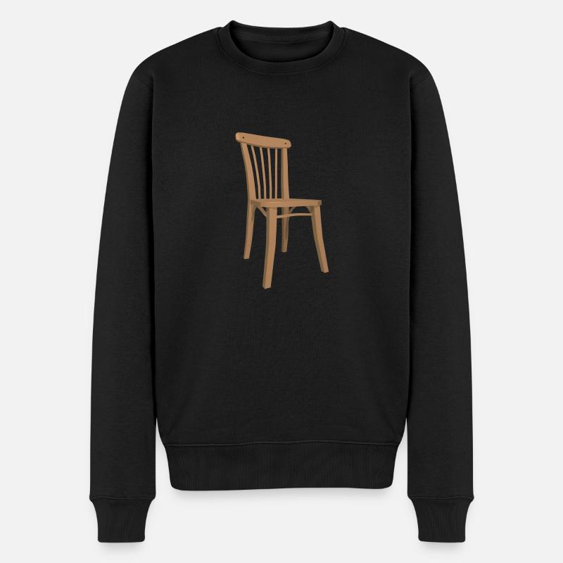 Stuhl Illustration - Männer Premium Bio Pullover - Schwarz