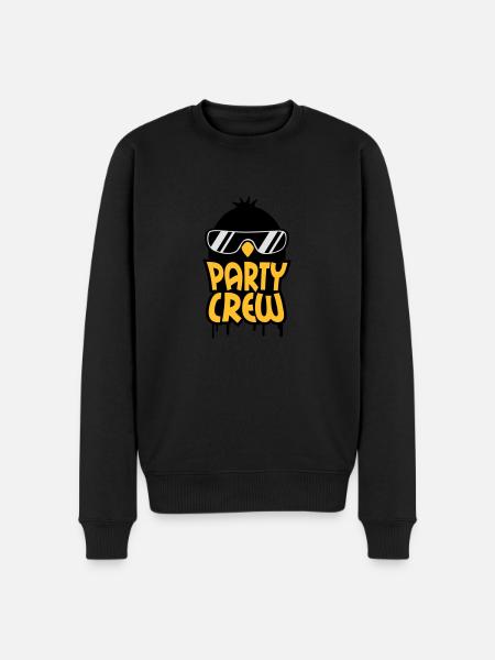 Cool Party Crew Penguin - Men's Premium Organic Jumper - black