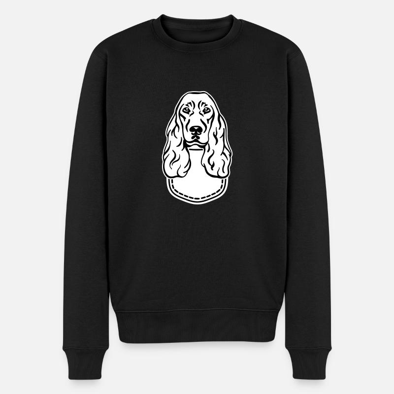 Cocker Spaniel - Pull Premium bio Homme - noir