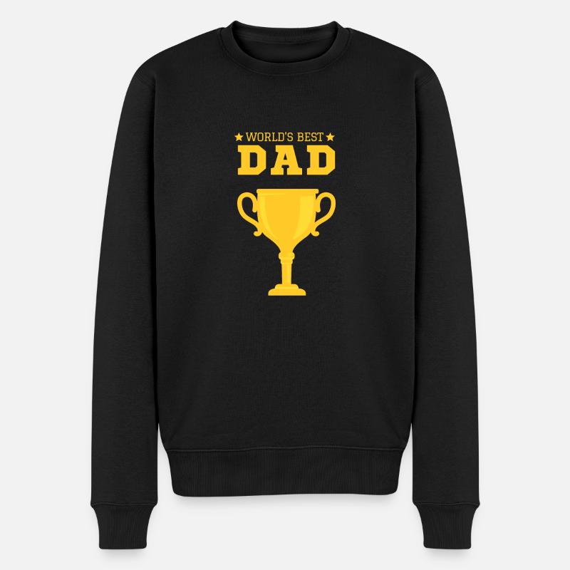 Der beste Vater der Welt - Männer Premium Bio Pullover - Schwarz
