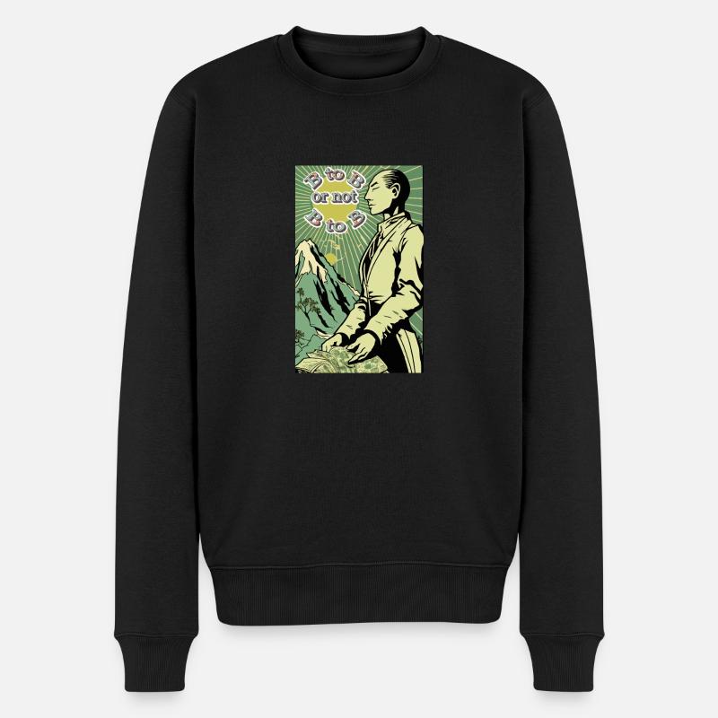 B bis B - Männer Premium Bio Pullover - Schwarz