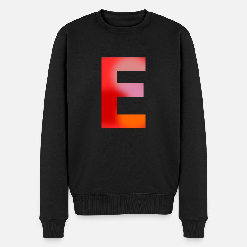 LETTRE E - Pull Premium bio Homme - noir