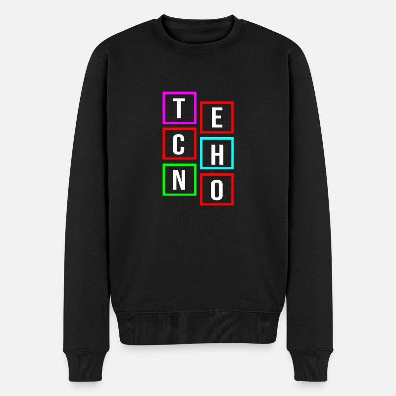 Logo techno - Pull Premium bio Homme - noir