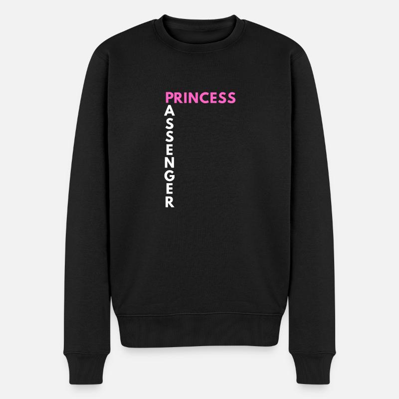 Passenger Princess - Männer Premium Bio Pullover - Schwarz
