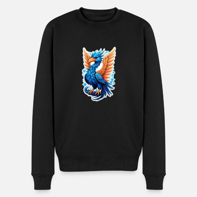 Phönix - Phönix - Feuervogel - Männer Premium Bio Pullover - Schwarz