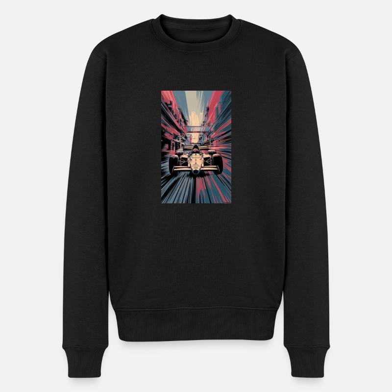 Rennauto - Männer Premium Bio Pullover - Schwarz