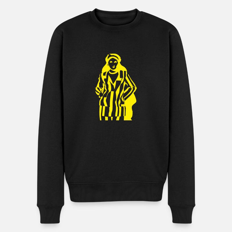 Femme jaune-noire - Pull Premium bio Homme - noir