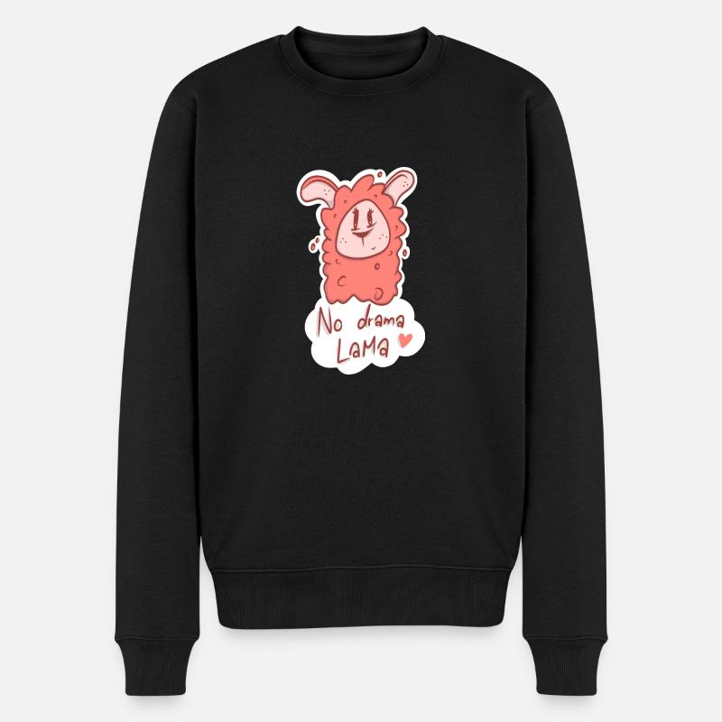 Lama4 - Männer Premium Bio Pullover - Schwarz