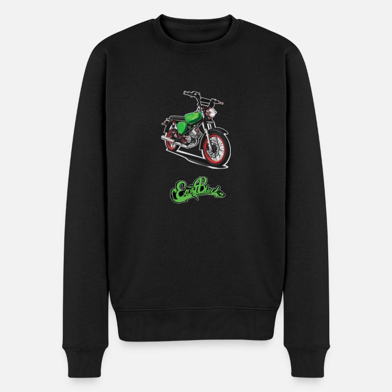 S51 (vert) // Illustration - Pull Premium bio Homme - noir