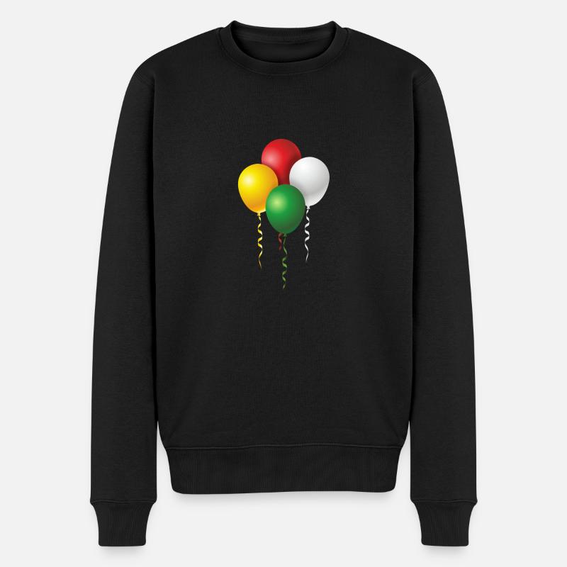 Luftballons zu Fasching oder Karneval - Männer Premium Bio Pullover - Schwarz