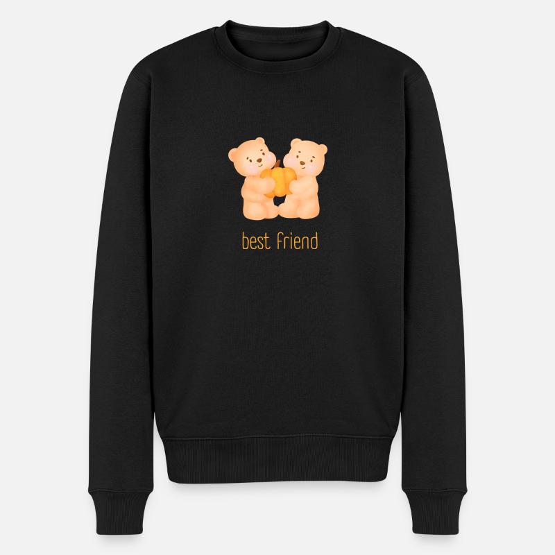 BestFriendBärDesign - Männer Premium Bio Pullover - Schwarz