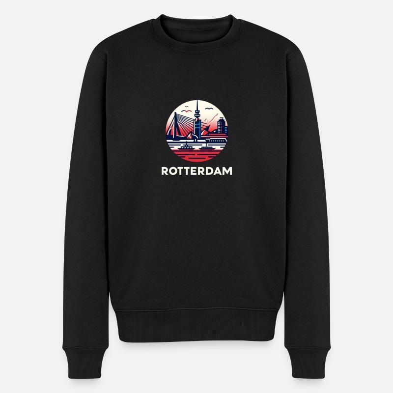 Emblème de Rotterdam - Pull Premium bio Homme - noir