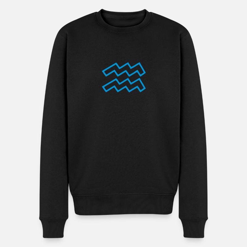 verseau signe astrologique2 trace - Pull Premium bio Homme - noir