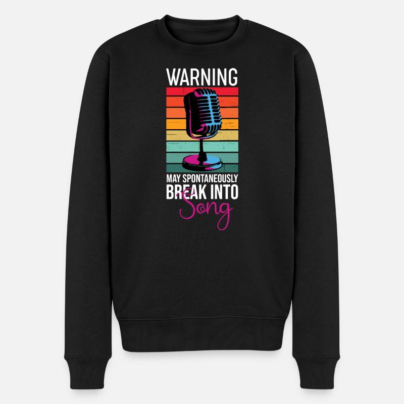Entrez spontanément dans Song Singer - Pull Premium bio Homme - noir
