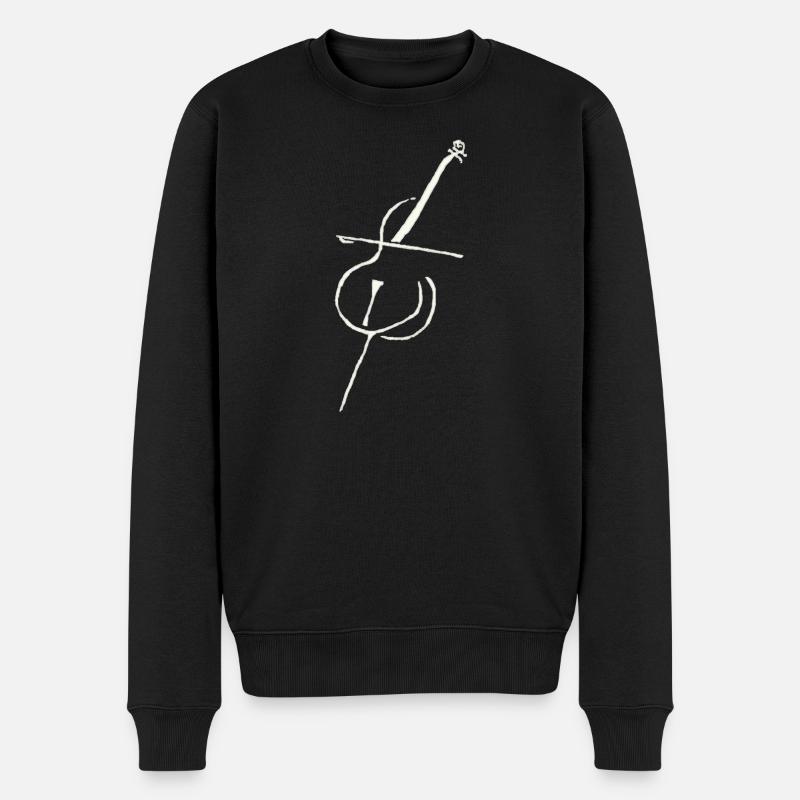 Cello weiß pur - Männer Premium Bio Pullover - Schwarz