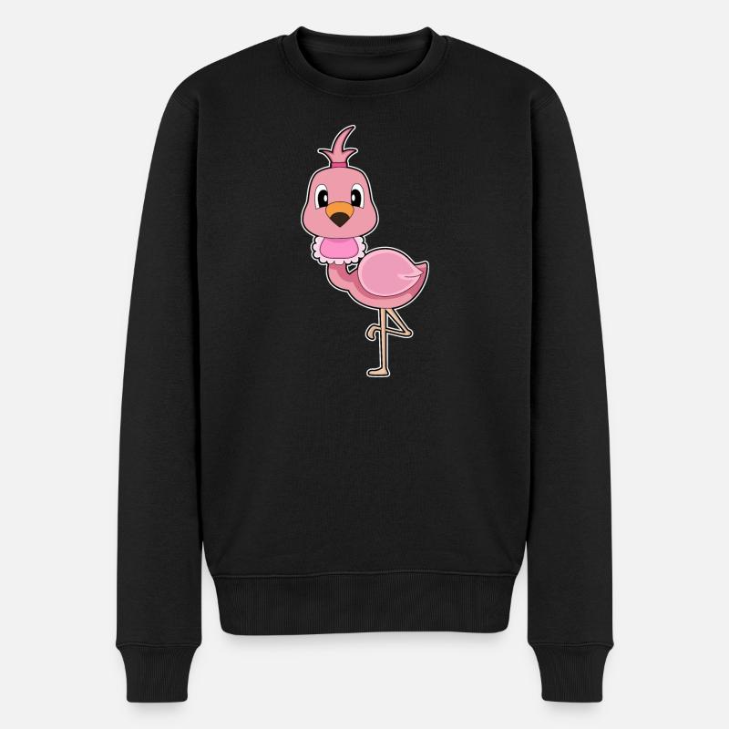 Flamingo Baby Lätzchen - Männer Premium Bio Pullover - Schwarz