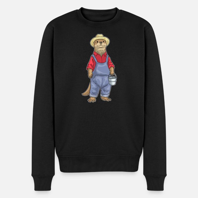 Ferme de seaux Otter Farmer - Pull Premium bio Homme - noir