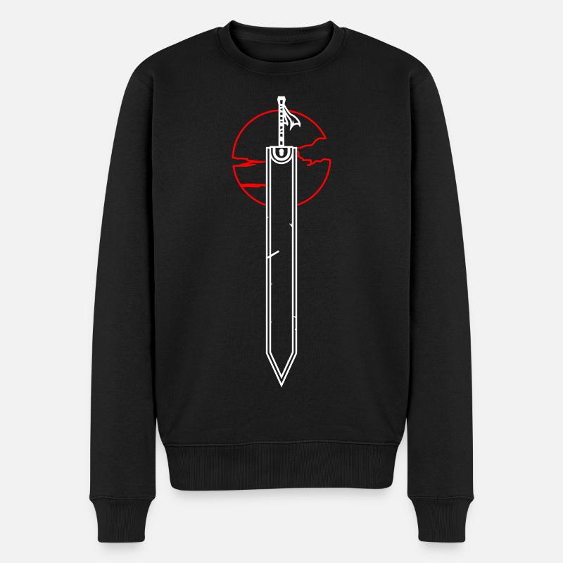Drachentöter - Männer Premium Bio Pullover - Schwarz