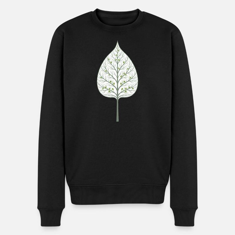 Arbre caché dans la feuille - Pull Premium bio Homme - noir