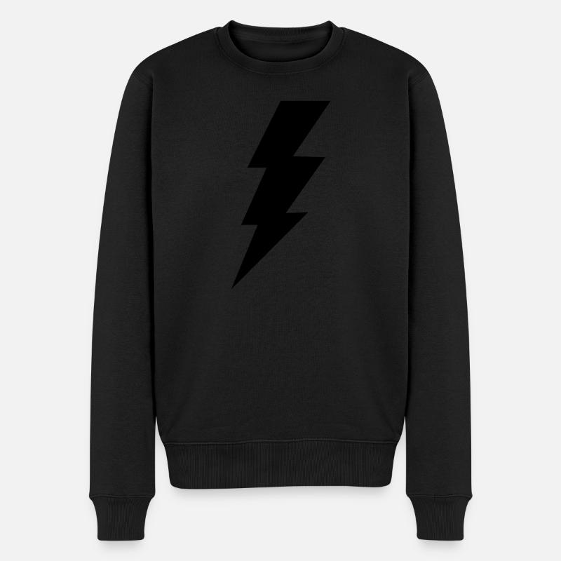 blitz thunder - Männer Premium Bio Pullover - Schwarz