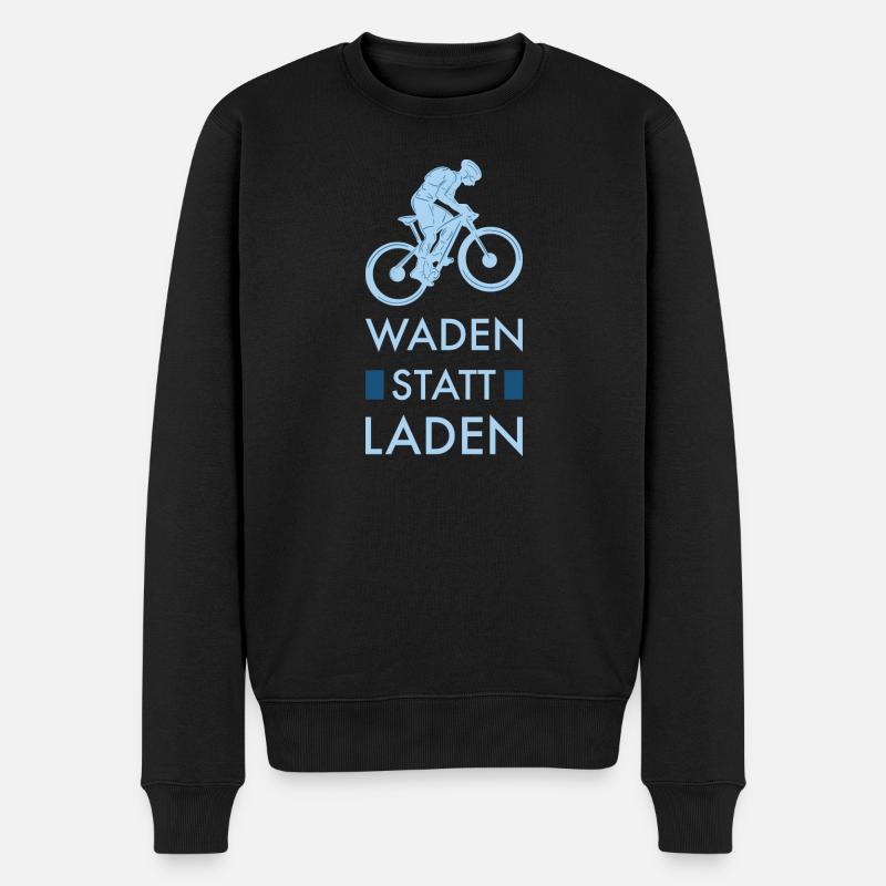 Anti Ebike Waden statt Laden - Männer Premium Bio Pullover - Schwarz