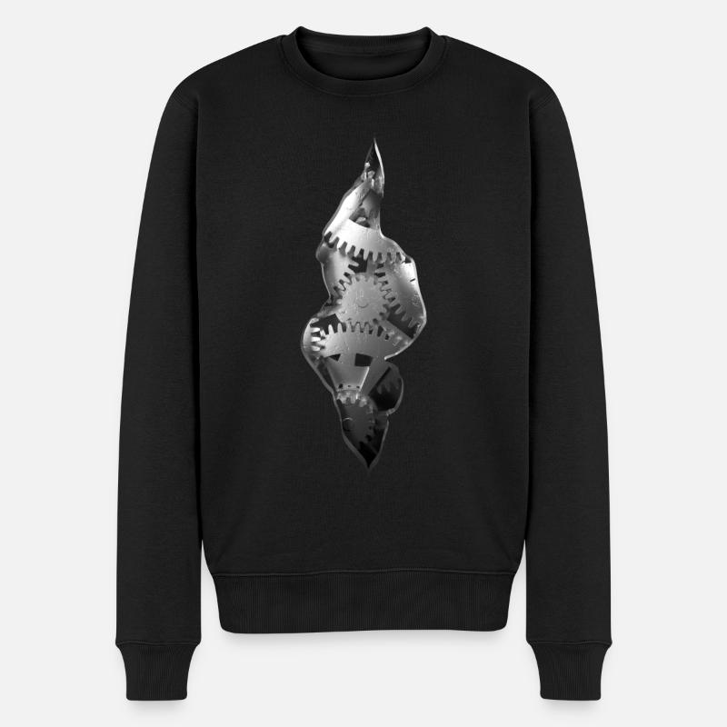 EBM, industriels, engrenages en acier - Pull Premium bio Homme - noir