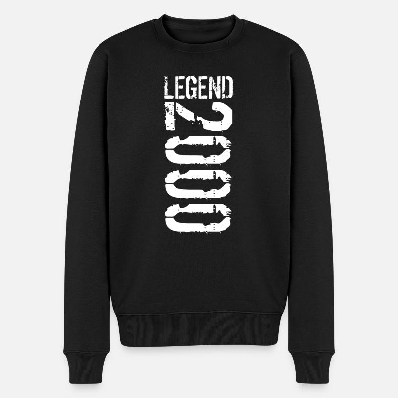 Legend 2000 blanc - Pull Premium bio Homme - noir