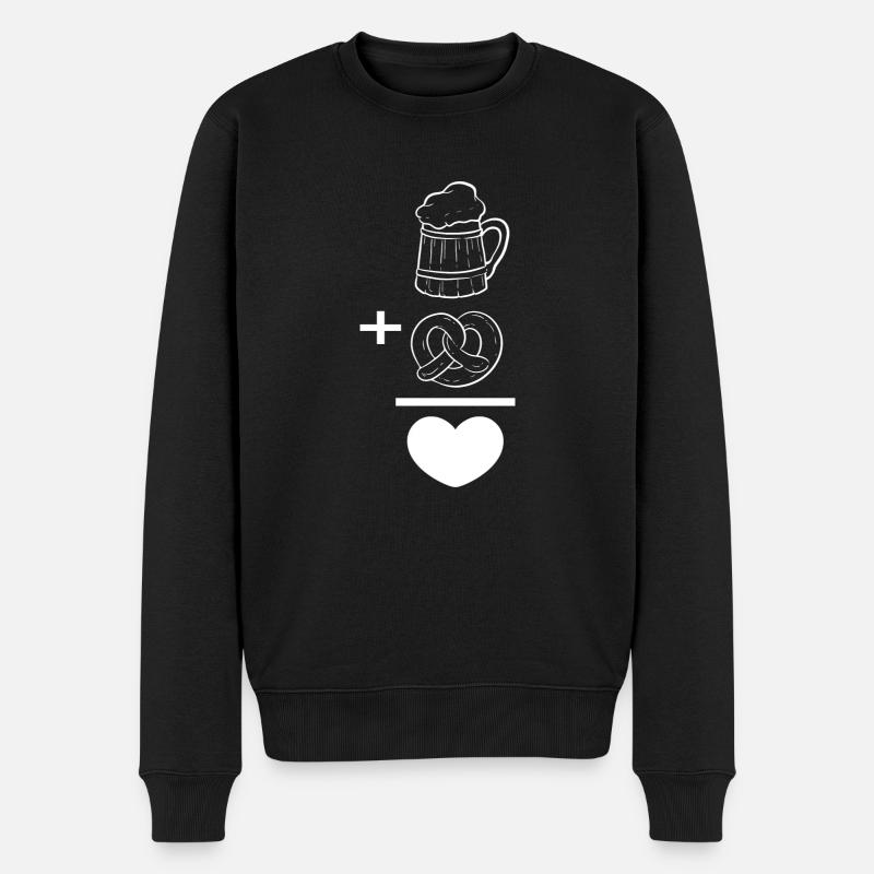 Bière bretzel - Pull Premium bio Homme - noir