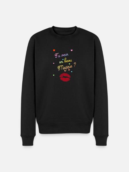 bisou magique - Pull Premium bio Homme - noir