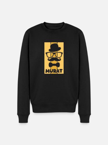 First name Murat - Men's Premium Organic Jumper - black