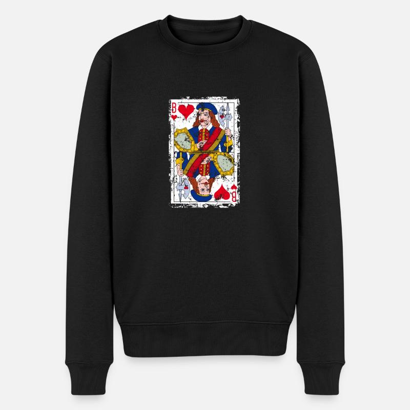 HerzBube Shirt - Männer Premium Bio Pullover - Schwarz