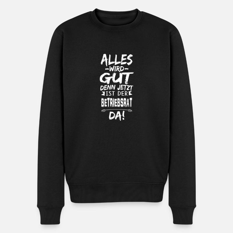 BETRIEBSRAT - Männer Premium Bio Pullover - Schwarz