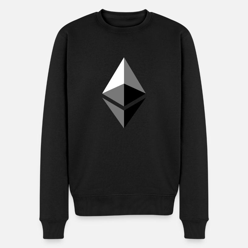 etherium ether ETH - Men's Premium Organic Jumper - black