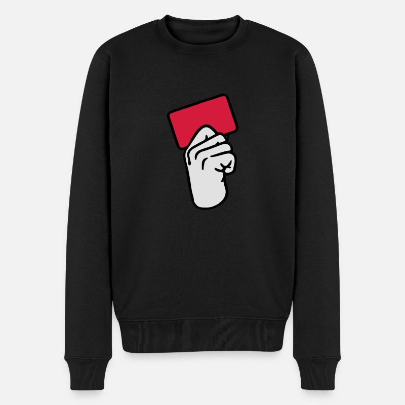 Rote Karte - Männer Premium Bio Pullover - Schwarz