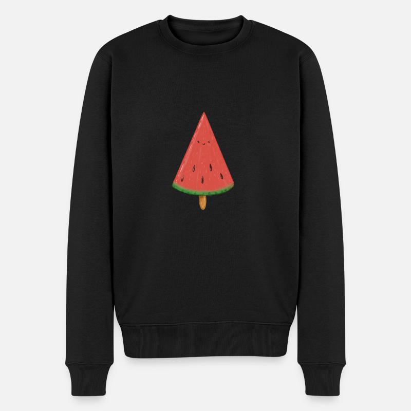 Pastèque douce sur un bâton - Pull Premium bio Homme - noir