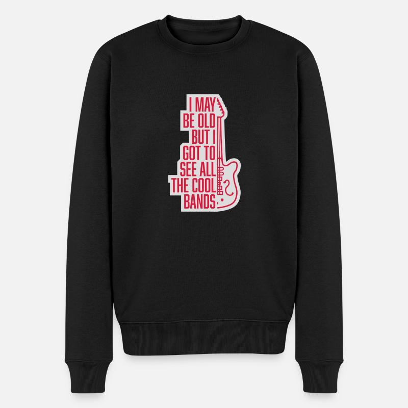Je suis peut-être vieux - Pull Premium bio Homme - noir