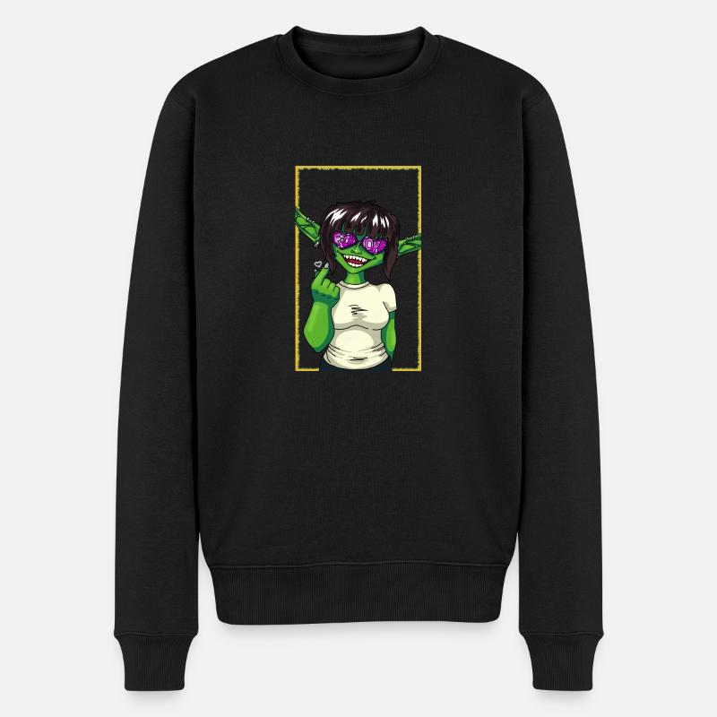 Goblin - Männer Premium Bio Pullover - Schwarz