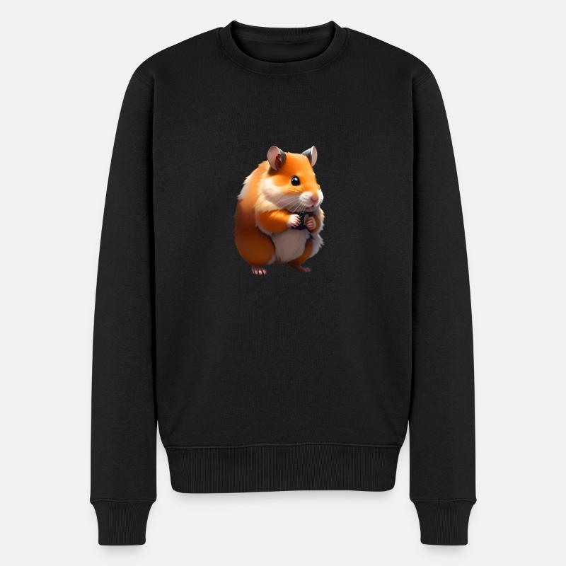 Hamster-Künstler - Männer Premium Bio Pullover - Schwarz