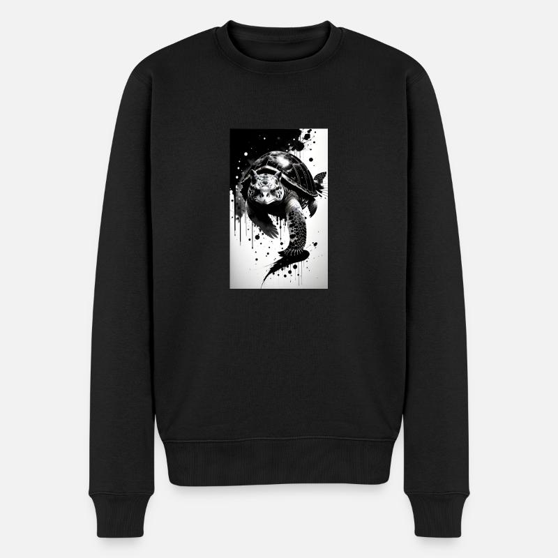 Tortues calmes - Pull Premium bio Homme - noir
