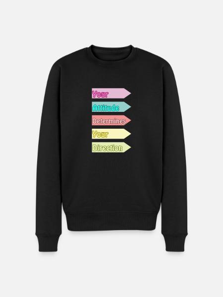 Your Attitude Determines Your Direction - Men's Premium Organic Jumper - black