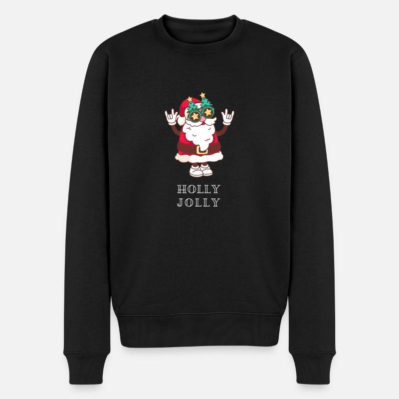 Auf lock Santa - Männer Premium Bio Pullover - Schwarz